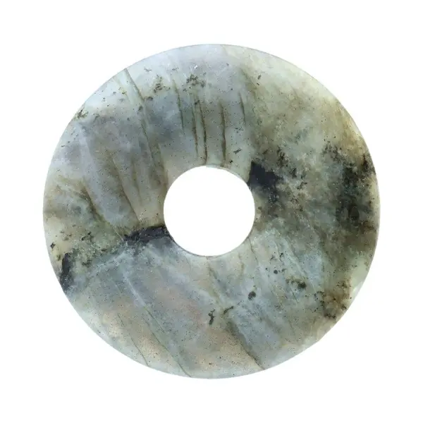Pandantiv piatra pi donut labradorit L