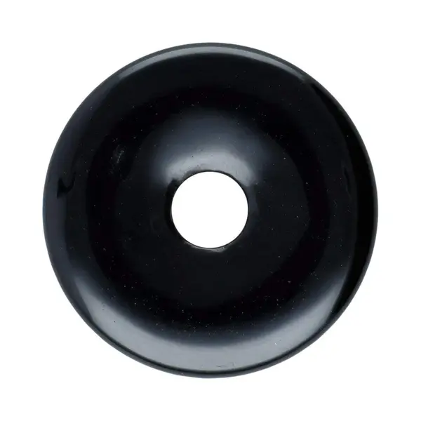 Pandantiv piatra pi obsidian DONUT model L / #2