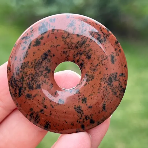 Pandantiv piatra pi obsidian mahon DONUT L model 2