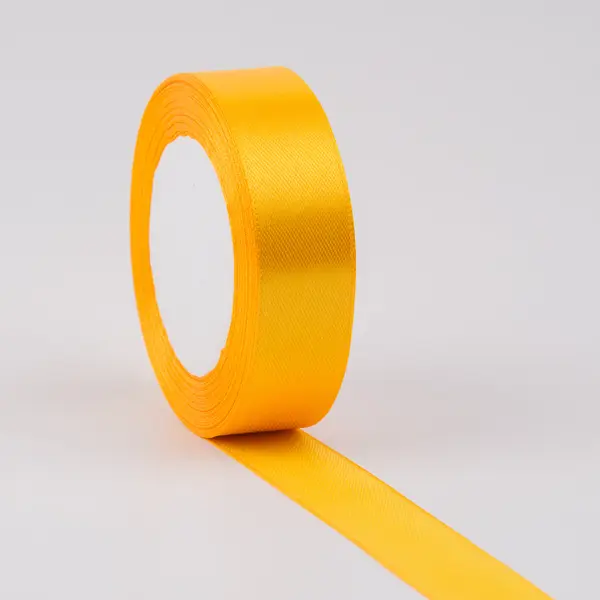 Panglica din satin pentru decorare,portocaliu deschis, 22.5m x 2cm
