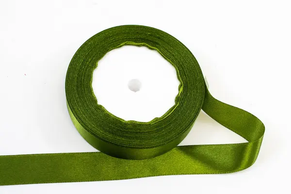 Panglica din satin pentru decorare,verde kaki, 22.5m x 2cm