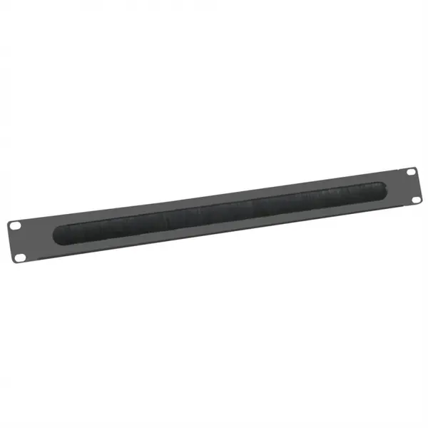 Panou cabluri cu perii ghidaj 19" 1U RAL9005 Negru, Value 26.99.0315