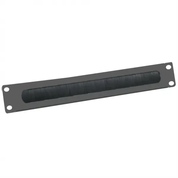 Panou cabluri cu perii ghidaj 19" 2U RAL9005 Negru, Value 26.99.0316