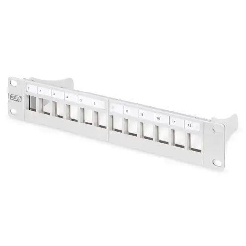 Panou de corectie cu 12 porturi, Digitus, 1U, Gri