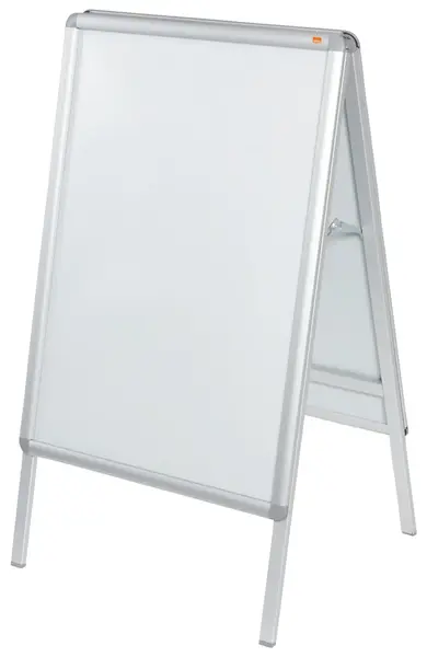 Panou dublu stradal NOBO, in forma de A, cu clip, aluminiu, rezistent la apa, A1, alb Panou dublu stradal NOBO, in forma de A, cu clip, aluminiu, rezistent la apa, A1, alb