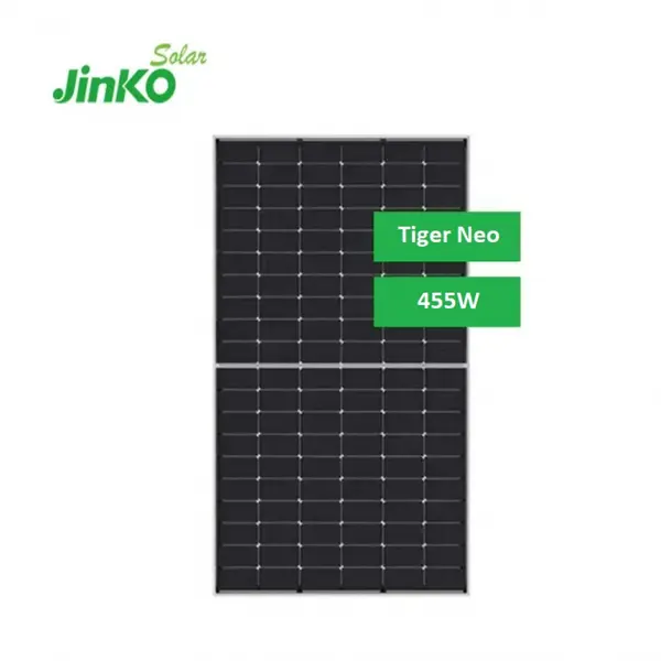 Panou fotovoltaic Jinko Tiger Neo 455W Rama neagra - JKM455-48HL4M-DV N-Type