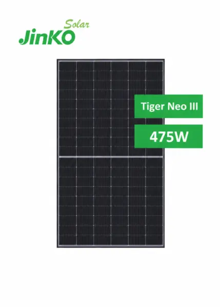 Panou fotovoltaic Jinko Tiger Neo 475W Rama neagra - JKM475N-48QL6-DV N-Type