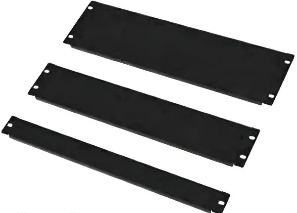 Panou obturator metalic 2U, standard rack 19 inch, otel SPCC 1 mm, negru, SAF-BLINDPANEL2U