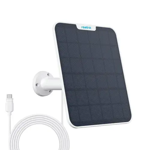 Panou solar pentru camere Reolink, cablu 4 m, mufa USB-C (Negru)