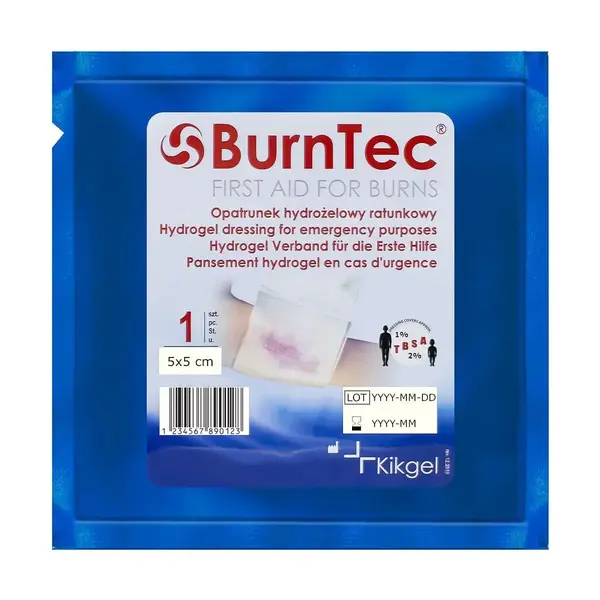 Pansament arsuri hydrogel BurnTec - 5x5 cm