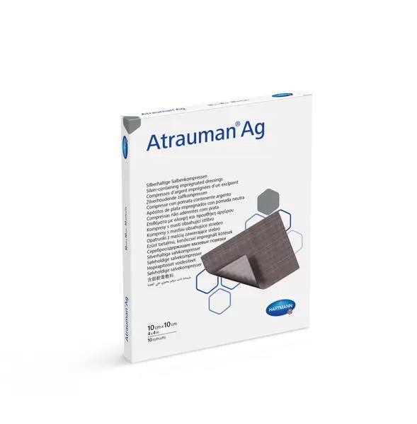 Pansament cu Argint Atrauman Ag 10 x 10 cm, 10 bucati – Hartmann