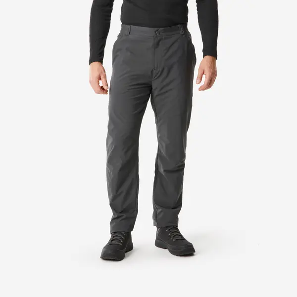 Pantalon Călduros Hidrofob Drumeție NH100 Gri Bărbați