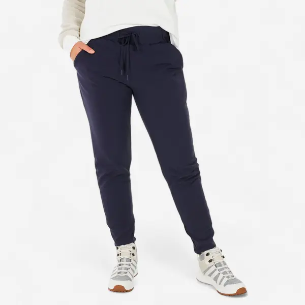 Pantalon Călduros Hidrofob Drumeție NH500 Albastru Damă