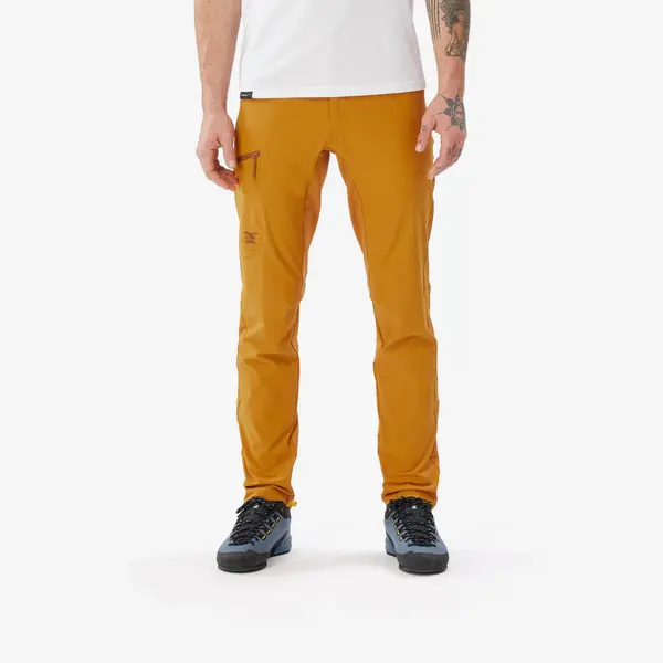 Pantalon Escaladă la stâncă EDGE Galben Bărbați