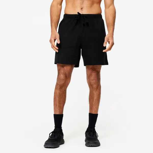 Pantalon scurt 100 Fitness Negru Bărbaţi