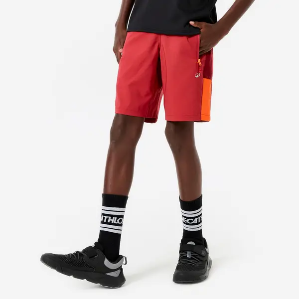 Pantalon scurt respirant sport Roșu-Portocaliu Copii