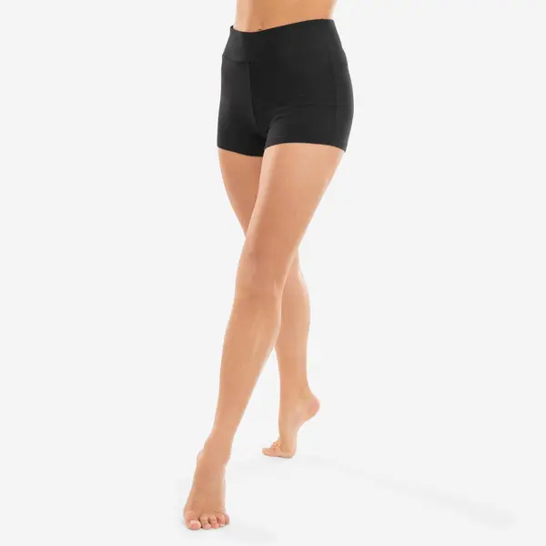 Pantalon scurt talie înaltă Dans modern Negru Fete
