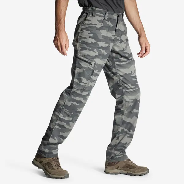 Pantalon Ușor 100 Camo gri Bărbați