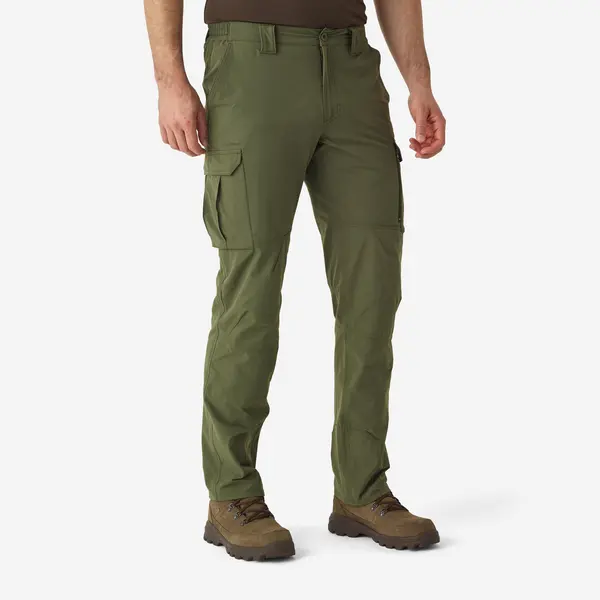 Pantalon ușor și respirant 500 Camo Verde Bărbați