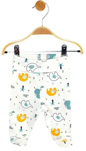 Pantalonași pentru bebeluși cu o curea întoarsă Rainy - Elefanți colorați, 48 cm, 0 luni