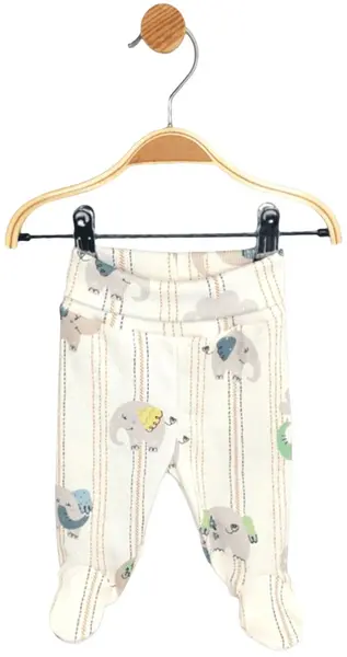 Pantalonași pentru bebeluși cu o curea întoarsă Rainy Premium - Elefanți, verzi , 48 cm, 0 luni