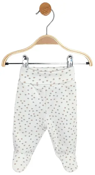 Pantalonași pentru bebeluși cu o curea întoarsă Rainy - Stele gri și bej , 48 cm, 0 luni