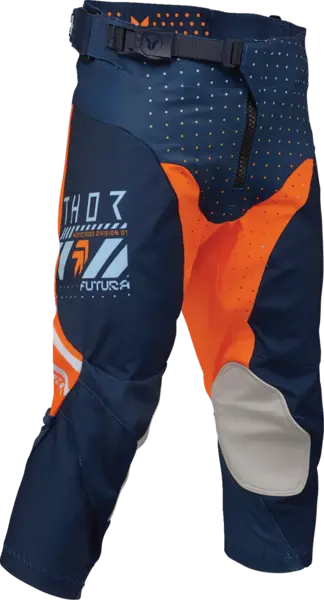 Pantaloni atv cross copii Thor Launchmode Futura, culoare bleumarin portocaliu, marime 24