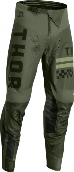 Pantaloni atv cross copii Thor Pulse Combat, culoare army, marime 26