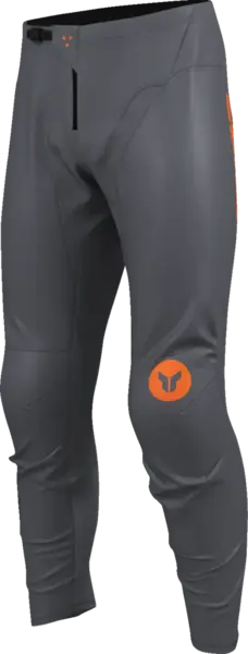 Pantaloni atv cross copii Thor Ridemode Menace, culoare gri portocaliu, marime 24