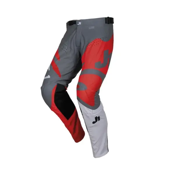Pantaloni atv cross Just1 J-Essential Fluid, culoare gri rosu, marime 28