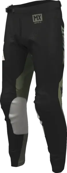 Pantaloni atv cross Thor Launchmode Bleach, culoare negru verde army, marime 44