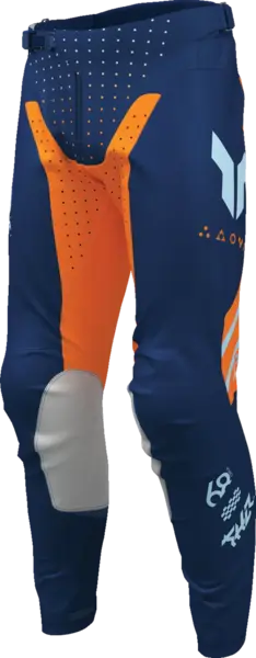Pantaloni atv cross Thor Launchmode Futura, culoare bleumarin portocaliu, marime 42