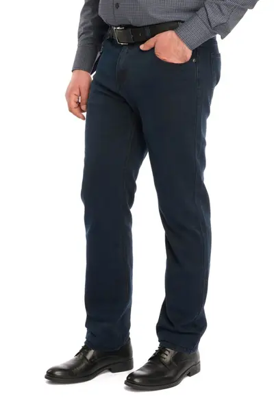 Pantaloni barbatesti clasici croiala dreapta, bleumarin (Marime pantalon: W45)