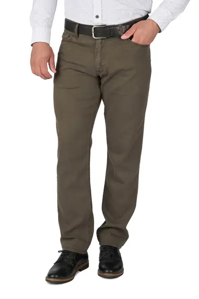Pantaloni barbatesti subtiri, regular fit, maro cafeniu (Marime pantalon: W33)