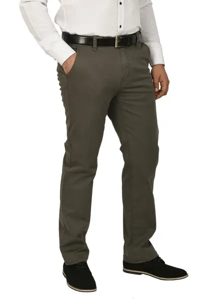 Pantaloni barbati, cu buzunare oblice, kaki prafuit (Marime pantalon: W31)