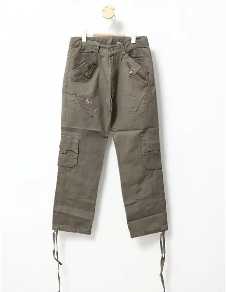 Pantaloni cargo Larissa gri-inchis