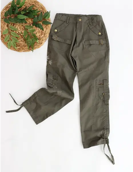 Pantaloni cargo Sandra gri-inchis