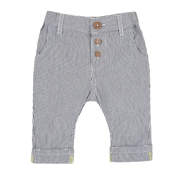 Pantaloni copii Chicco din poplin, alb cu negru, 08849-64MFCO