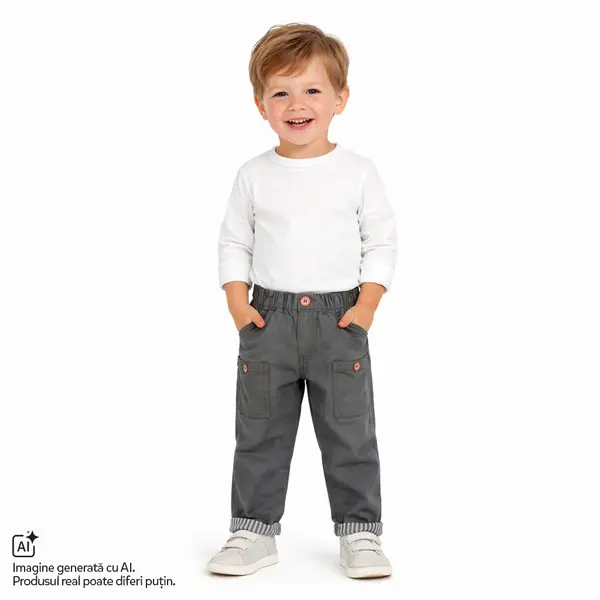 Pantaloni copii Chicco, Gri, 01377-70MFCO