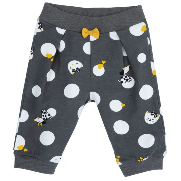 Pantaloni copii Chicco, gri cu model, 08892-65MFCO