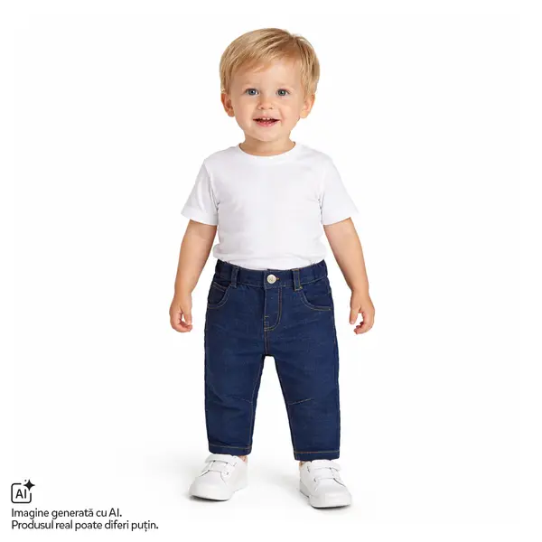 Pantaloni copii lungi Chicco denim, Albastru, 01965-70MFCO