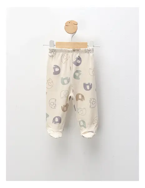 Pantaloni cu botosei Ace Trase, Elefantel, crem