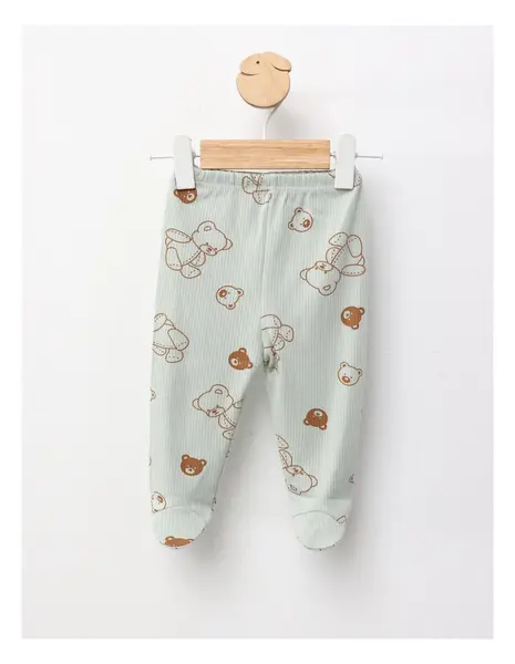 Pantaloni cu botosei Ace Trase Ursulet, verde