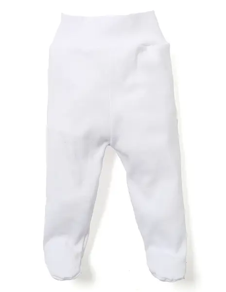 Pantaloni cu botosei albi
