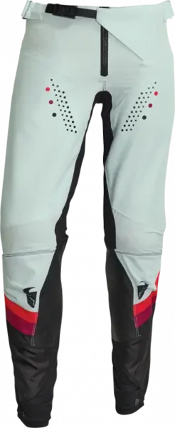 Pantaloni dama atv cross Thor Pulse Rev, culoare negru alb menta, marime S