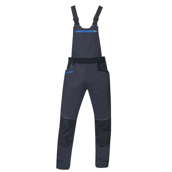Pantaloni de lucru 98% bumbac gri-inchis cu pieptar, Ardon 4XSTRETCH 54, GRI