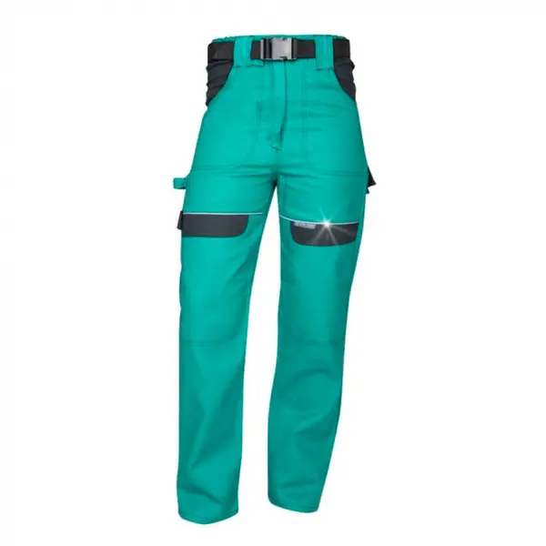 Pantaloni de lucru femei verzi, culoarea verde, in talie, 100% bumbac, Ardon COOL TREND 38, VERDE