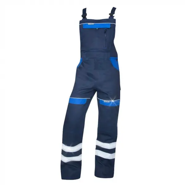 Pantaloni de lucru reflectorizanti cu pieptar, bleumarin, COOL TREND 44, BLEUMARIN