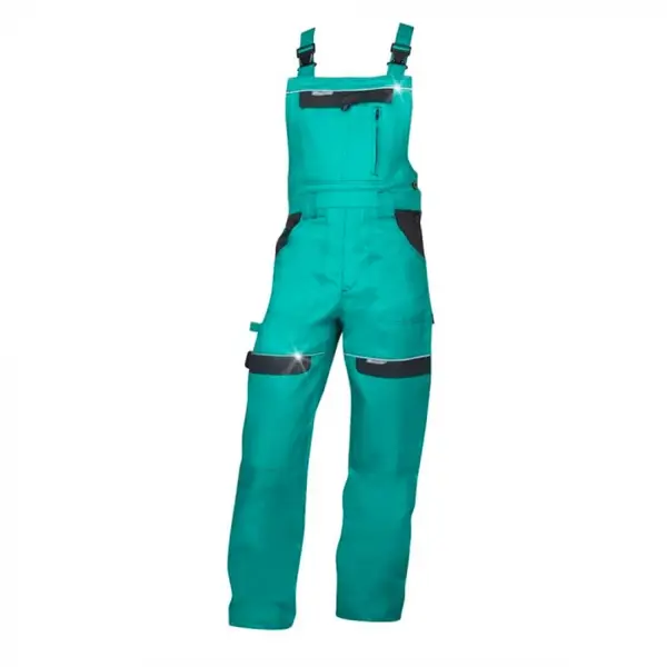 Pantaloni de lucru verzi 100% bumbac cu pieptar, culoarea verde, Ardon COOL TREND 60, VERDE
