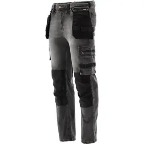 Pantaloni de lucru, Yato, Bumbac/Viscoza/Elastan/Poliester, Gri, XL